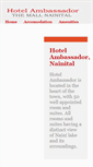 Mobile Screenshot of hotelambassadornainital.com