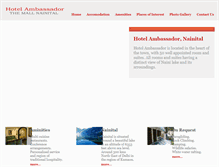 Tablet Screenshot of hotelambassadornainital.com